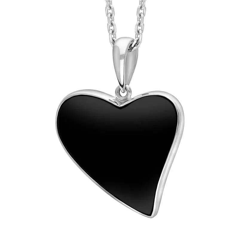 Sterling Silver Whitby Jet Abstract Heart Necklace sold by C.W. Sellors product image thumbnail 2