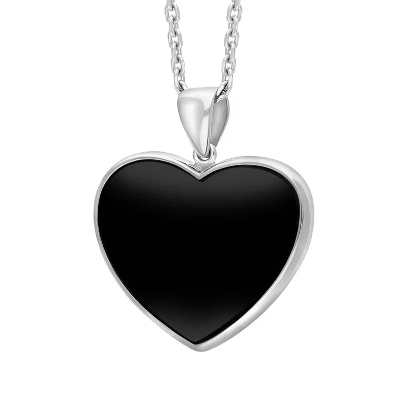 Sterling Silver Whitby Jet Chunky Heart Necklace sold by C.W. Sellors product image thumbnail 2