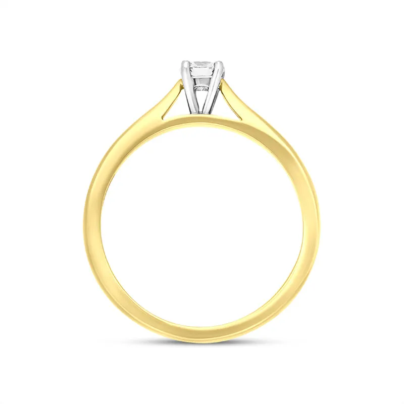 18ct Yellow Gold 0.20ct Diamond Round Brilliant Cut Solitaire Ring sold by C.W. Sellors product image thumbnail 3