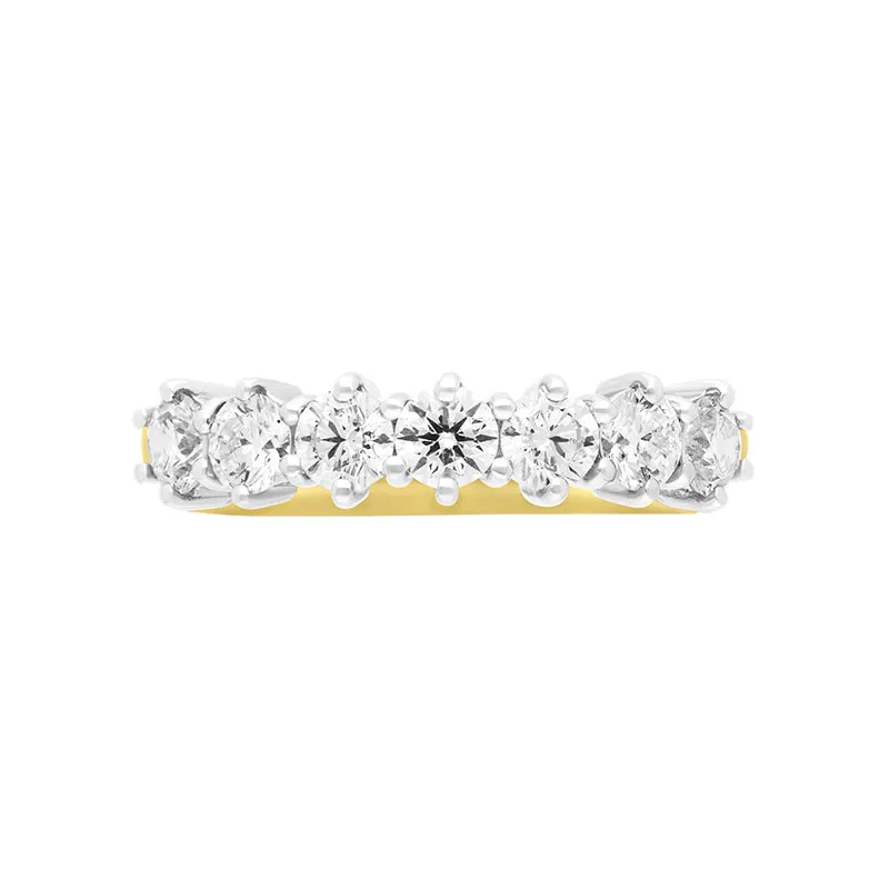 18ct White Gold 1.12ct Diamond Seven Stone Half Eternity Ring sold by C.W. Sellors product image thumbnail 2