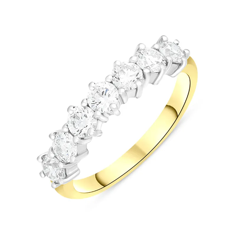18ct White Gold 1.12ct Diamond Seven Stone Half Eternity Ring sold by C.W. Sellors