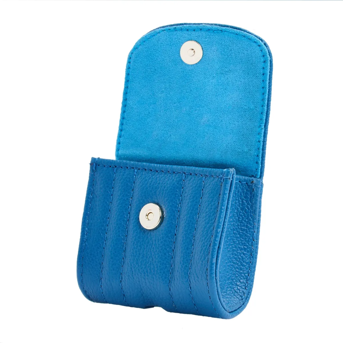 Wolf Mimi Collection Leather Blue Earpods Case with Wristlet sold by C.W. Sellors product image thumbnail 4