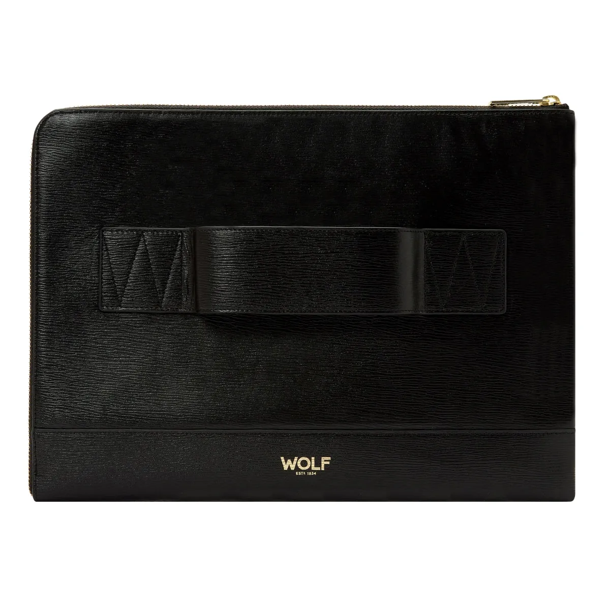 Wolf W Collection Leather Black Laptop Sleeve sold by C.W. Sellors product image thumbnail 2