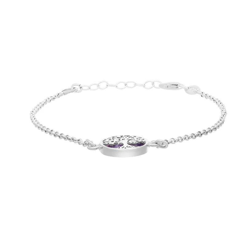 Sterling Silver Blue John Round Tree of Life Chain Bracelet sold by C.W. Sellors product image thumbnail 3