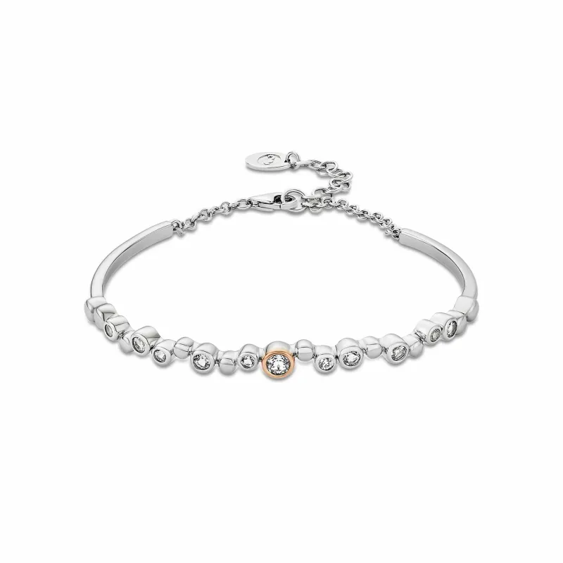 Clogau Celebration Sterling Silver Topaz Bangle made by C.W. Sellors