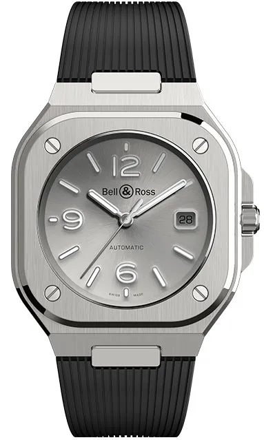 Bell & Ross BR 05 Auto Silver Rubber Watch sold by C.W. Sellors