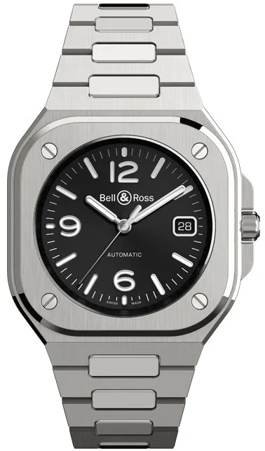 Bell & Ross BR 05 Auto Black Steel Bracelet Watch sold by C.W. Sellors