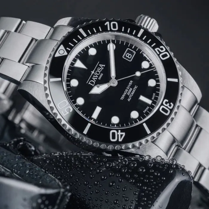 Davosa Watch Ternos Diver Black Dial Tri Link sold by C.W. Sellors product image thumbnail 4
