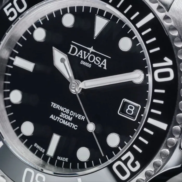 Davosa Watch Ternos Diver Black Dial Tri Link sold by C.W. Sellors product image thumbnail 3