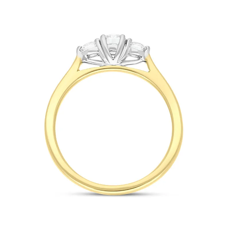18ct Yellow Gold 0.49ct Diamond Three Stone Ring sold by C.W. Sellors product image thumbnail 2