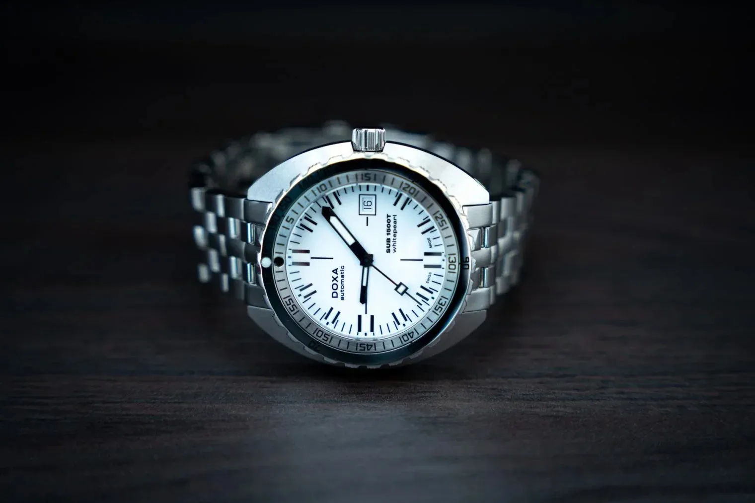 Doxa SUB 1500T Whitepearl Bracelet Watch sold by C.W. Sellors product image thumbnail 4