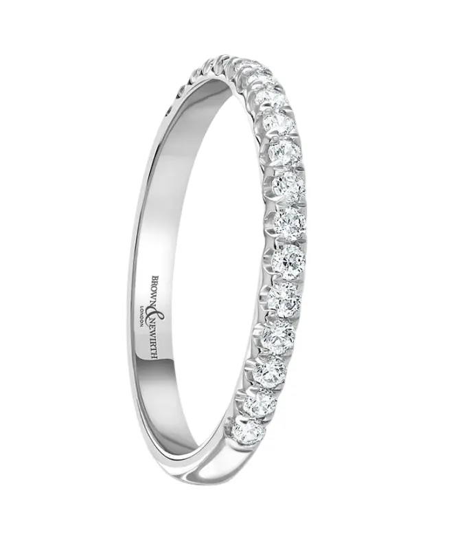 Platinum 0.25ct Diamond Half Eternity Ring made by C.W. Sellors