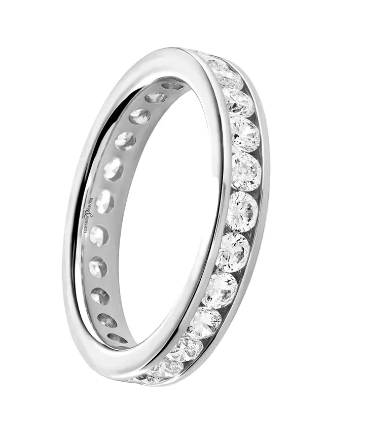 Platinum 1.5ct Diamond Full Eternity Ring sold by C.W. Sellors