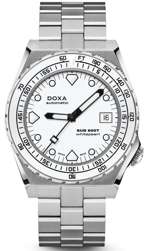 Doxa SUB 600T Whitepearl Bracelet Watch made by C.W. Sellors