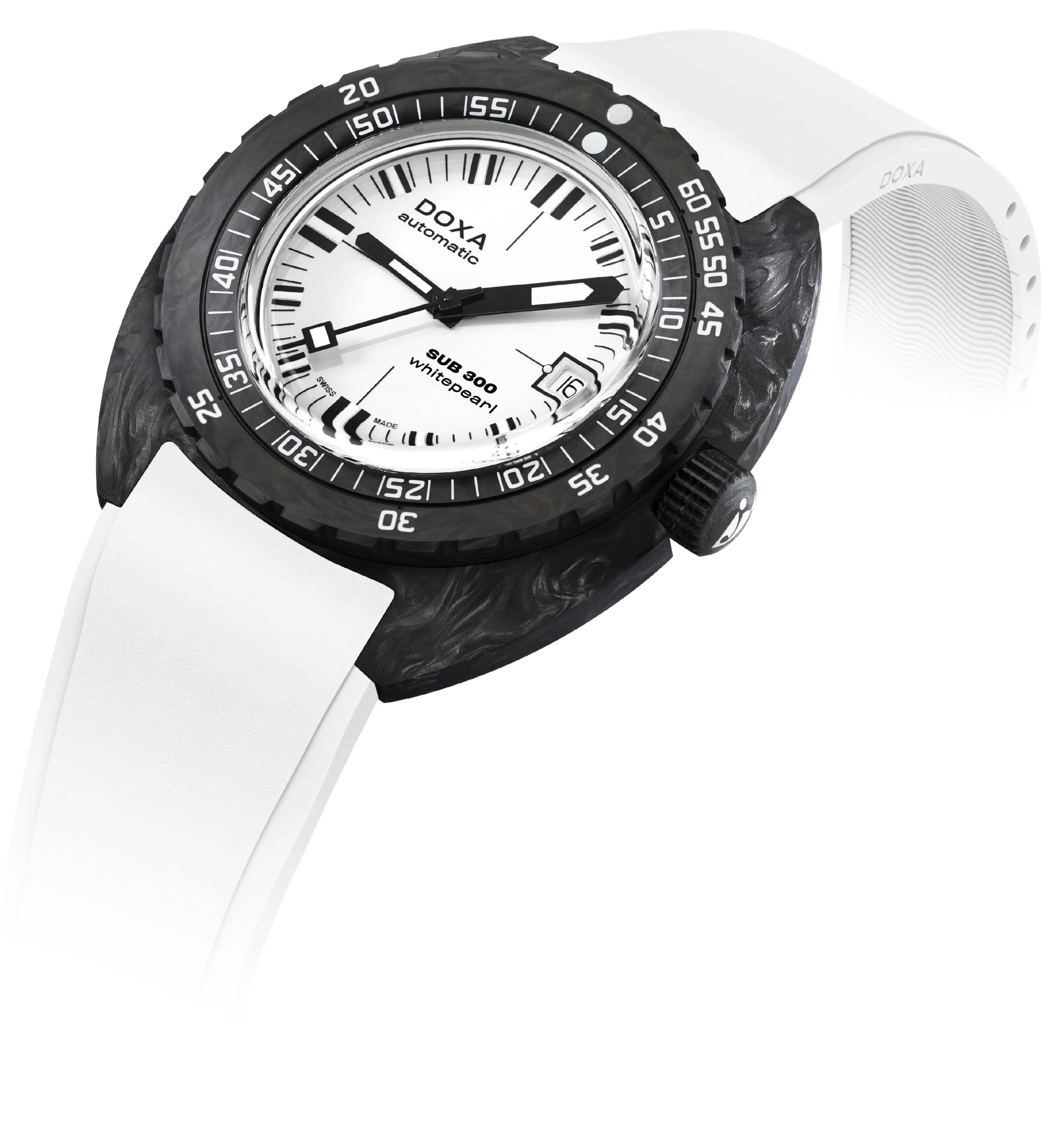 Doxa SUB 300 Whitepearl Carbon Watch sold by C.W. Sellors product image thumbnail 3