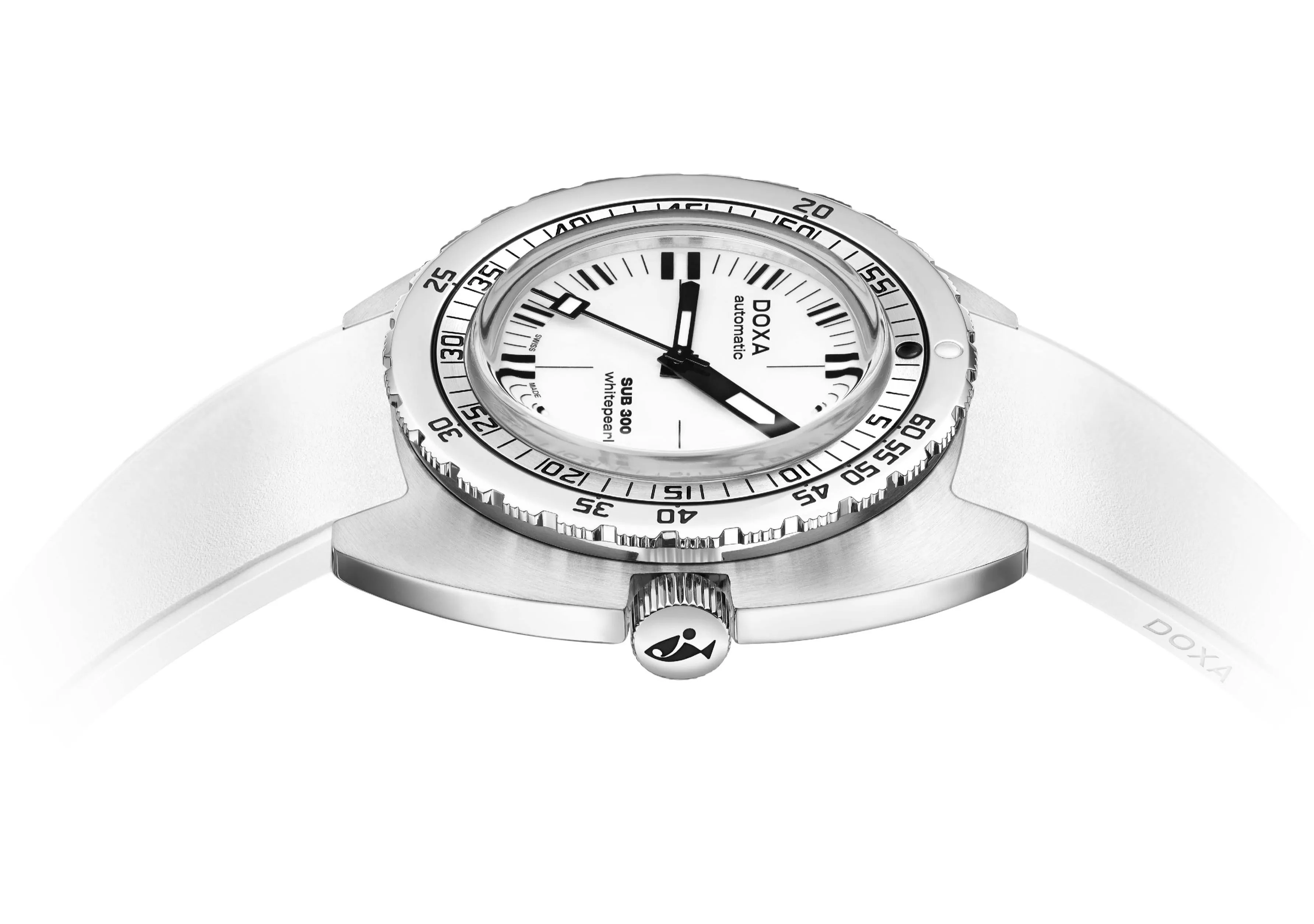 Doxa SUB 300 Whitepearl Rubber Watch sold by C.W. Sellors product image thumbnail 3
