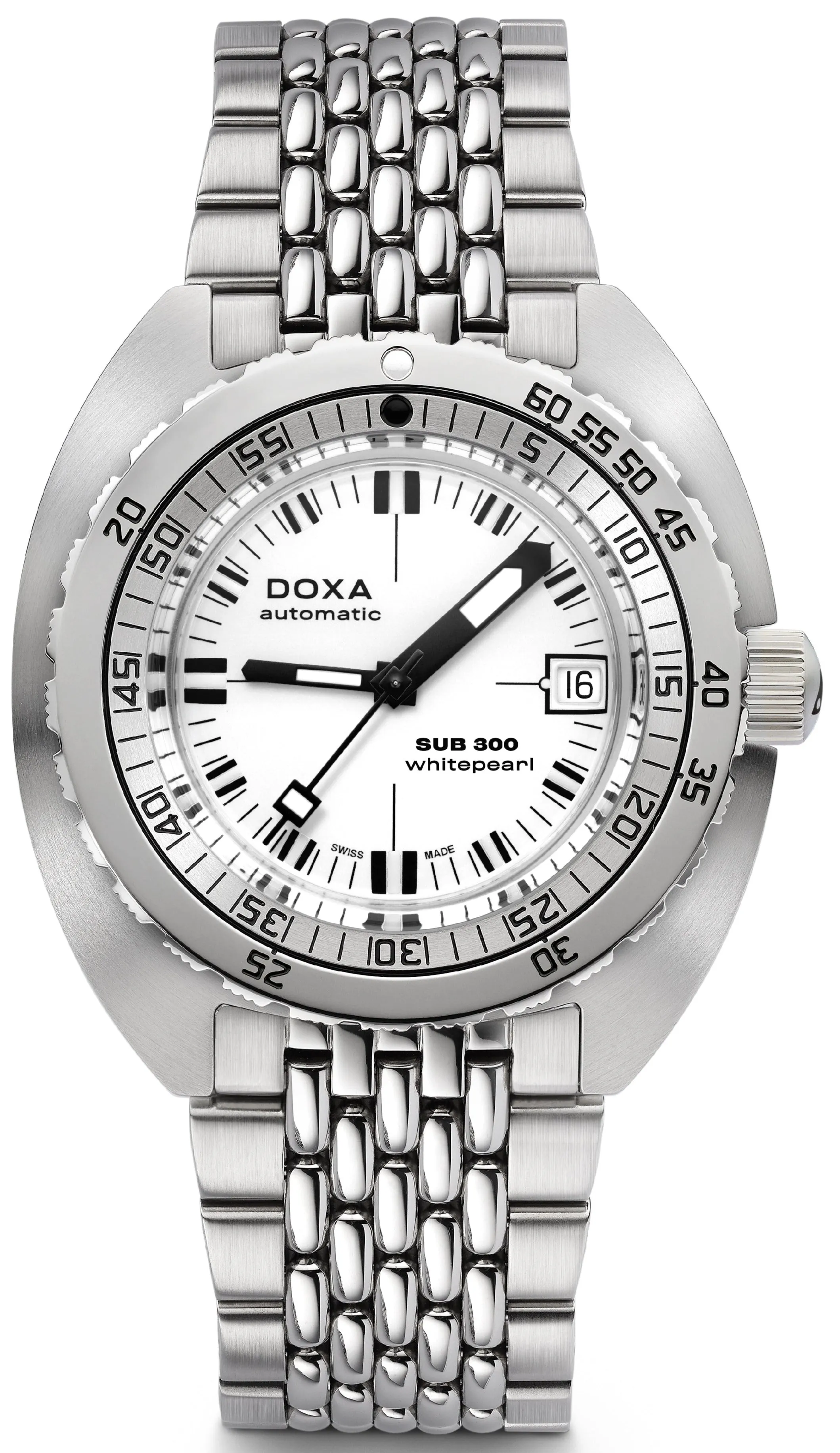 Doxa SUB 300 Whitepearl Bracelet Watch sold by C.W. Sellors