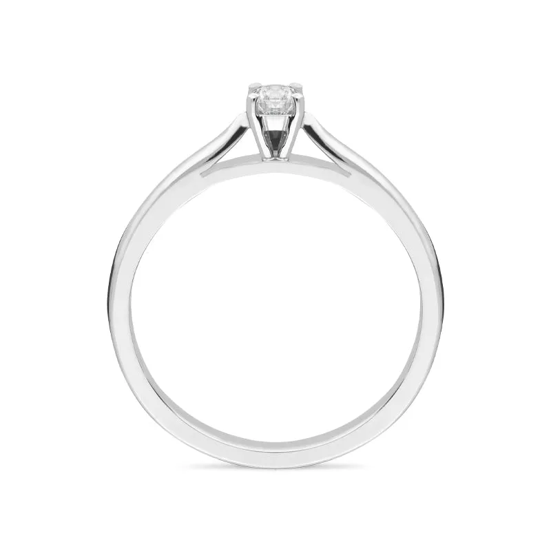 18ct White Gold 0.15ct Diamond Brilliant Cut Solitaire Ring sold by C.W. Sellors product image thumbnail 2