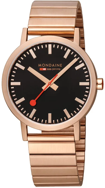 Mondaine Classic Rose Gold Watch made by Mondaine