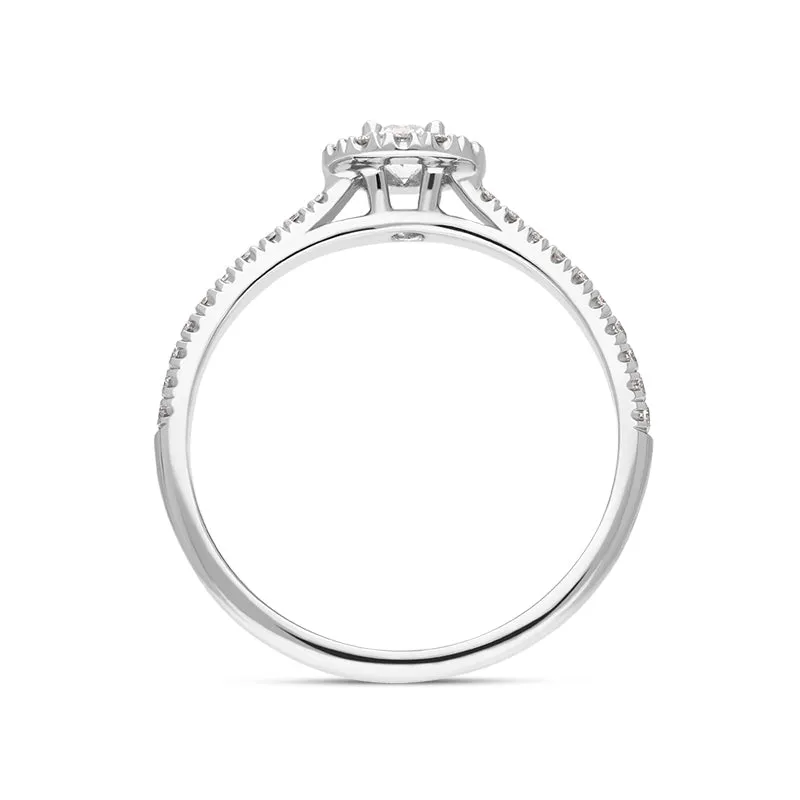 18ct White Gold Diamond Round Cluster Ring sold by C.W. Sellors product image thumbnail 3