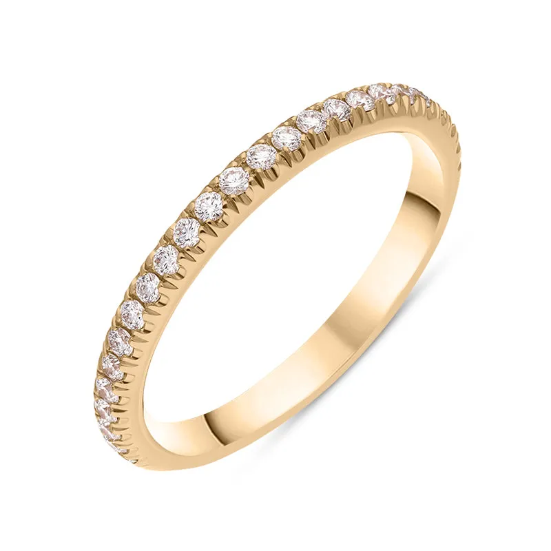 18ct Rose Gold Diamond Half Eternity Ring made by C.W. Sellors