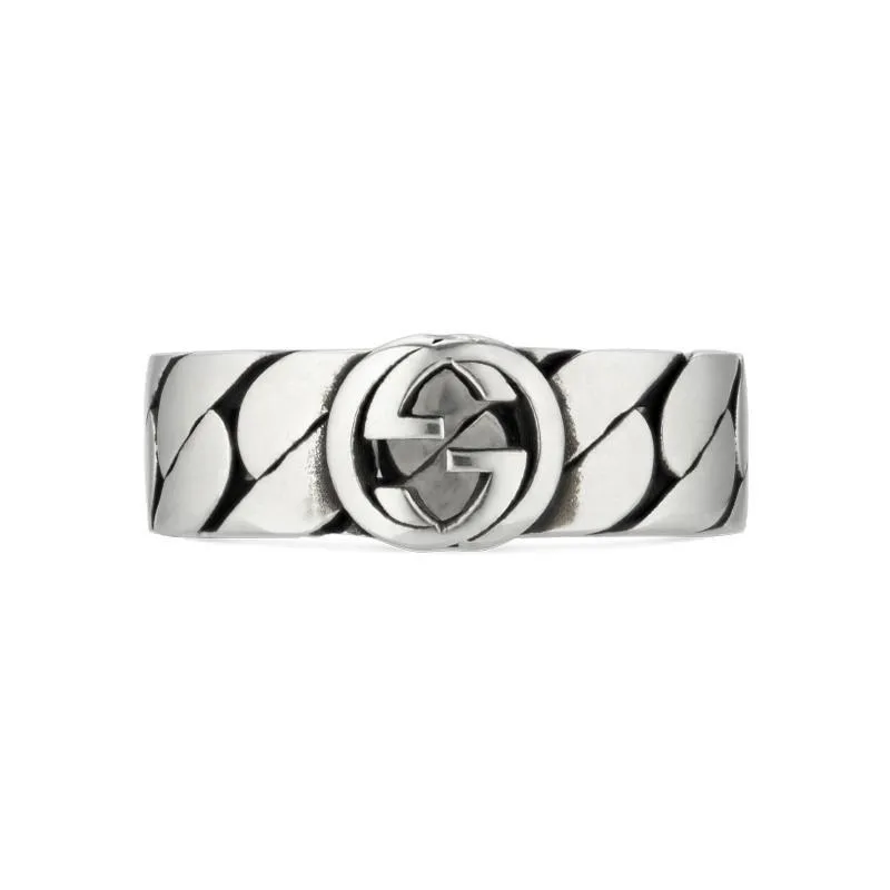 Gucci Interlocking Sterling Silver Band Ring D sold by C.W. Sellors product image thumbnail 2