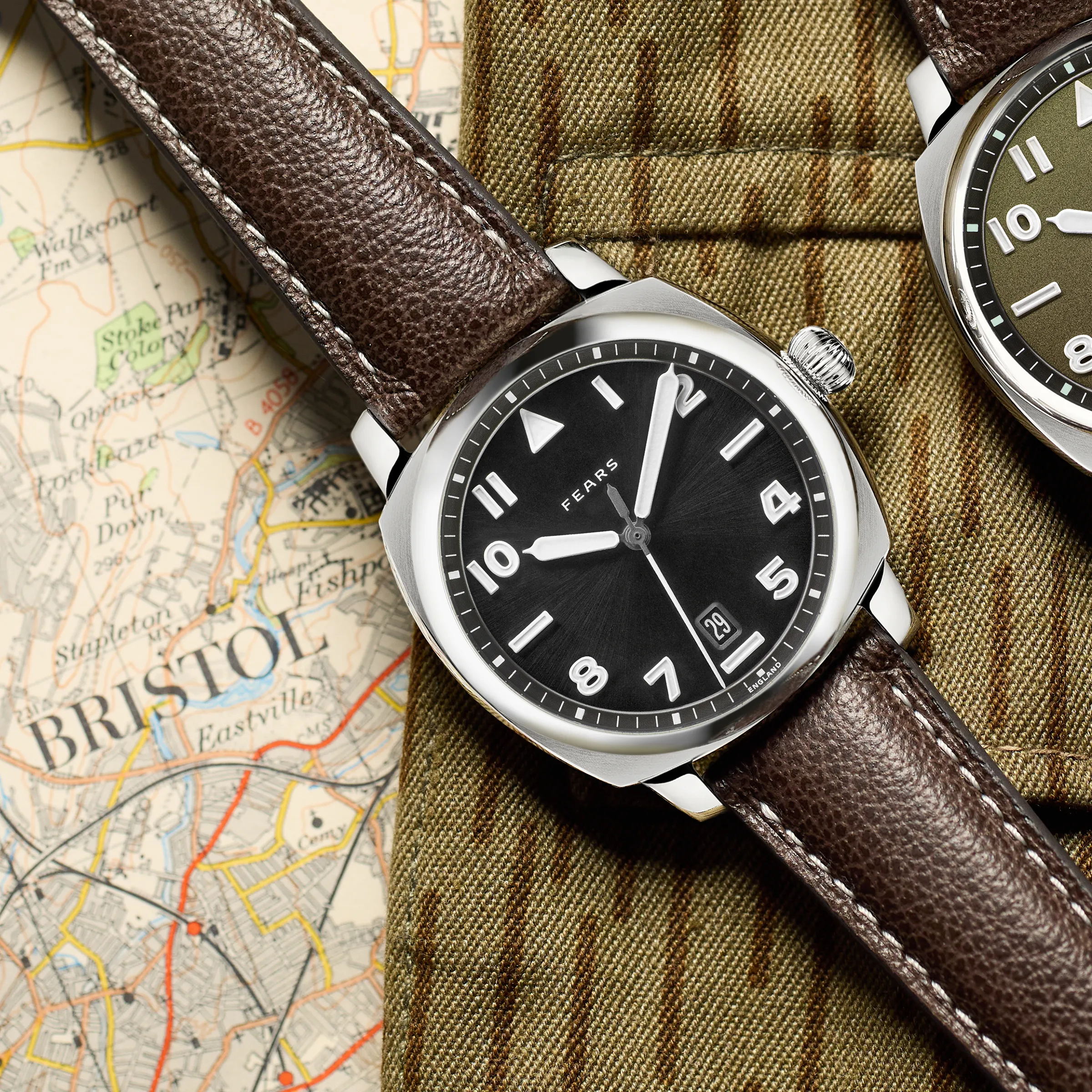 Fears Brunswick 40 Filton Raven Black Bracelet Watch sold by C.W. Sellors product image thumbnail 4