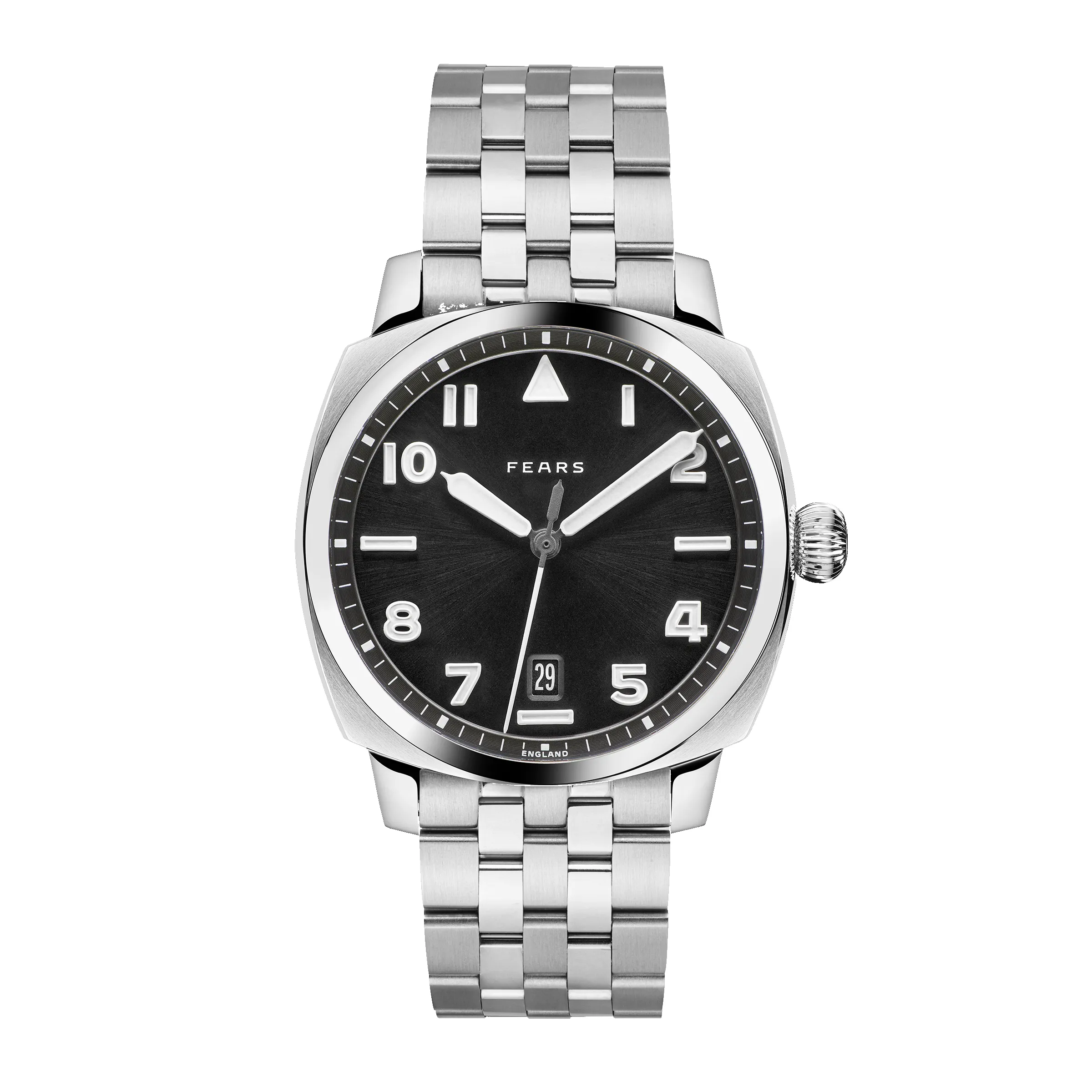 Fears Brunswick 40 Filton Raven Black Bracelet Watch sold by C.W. Sellors