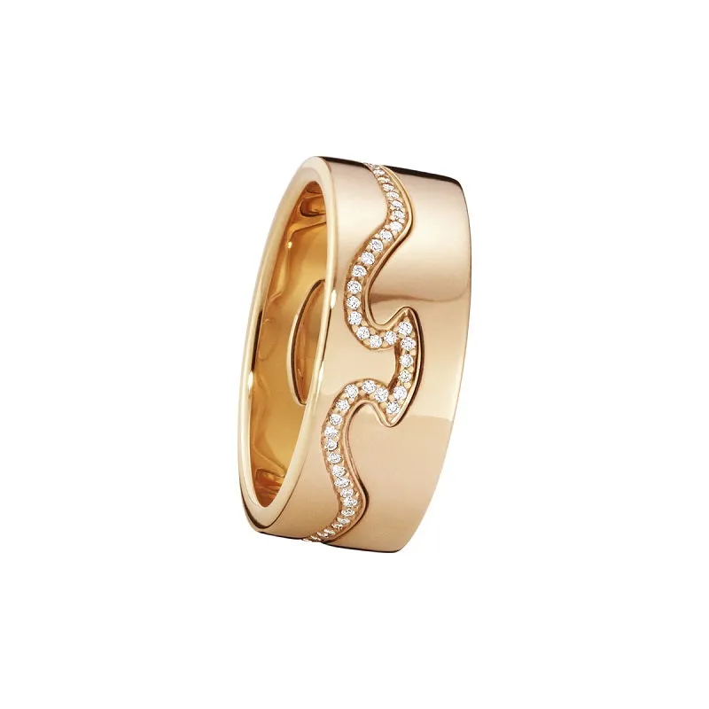 Georg Jensen Fusion 18ct Rose Gold Diamond Two Piece Ring sold by C.W. Sellors