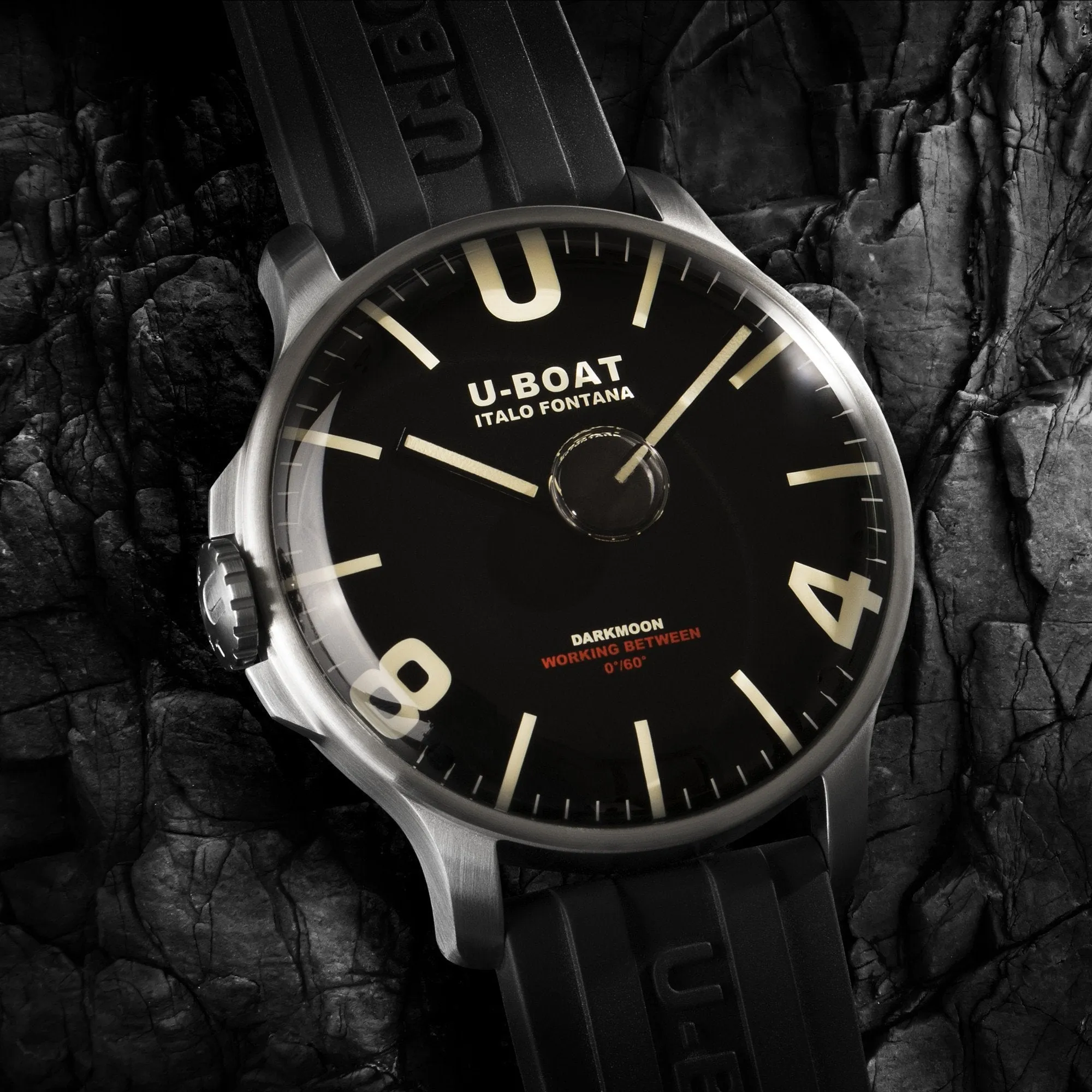 U-Boat Darkmoon 44 Black SS Watch sold by C.W. Sellors product image thumbnail 3