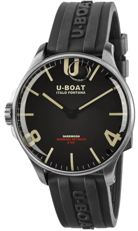 U-Boat Darkmoon 44 Black SS Watch made by U-Boat