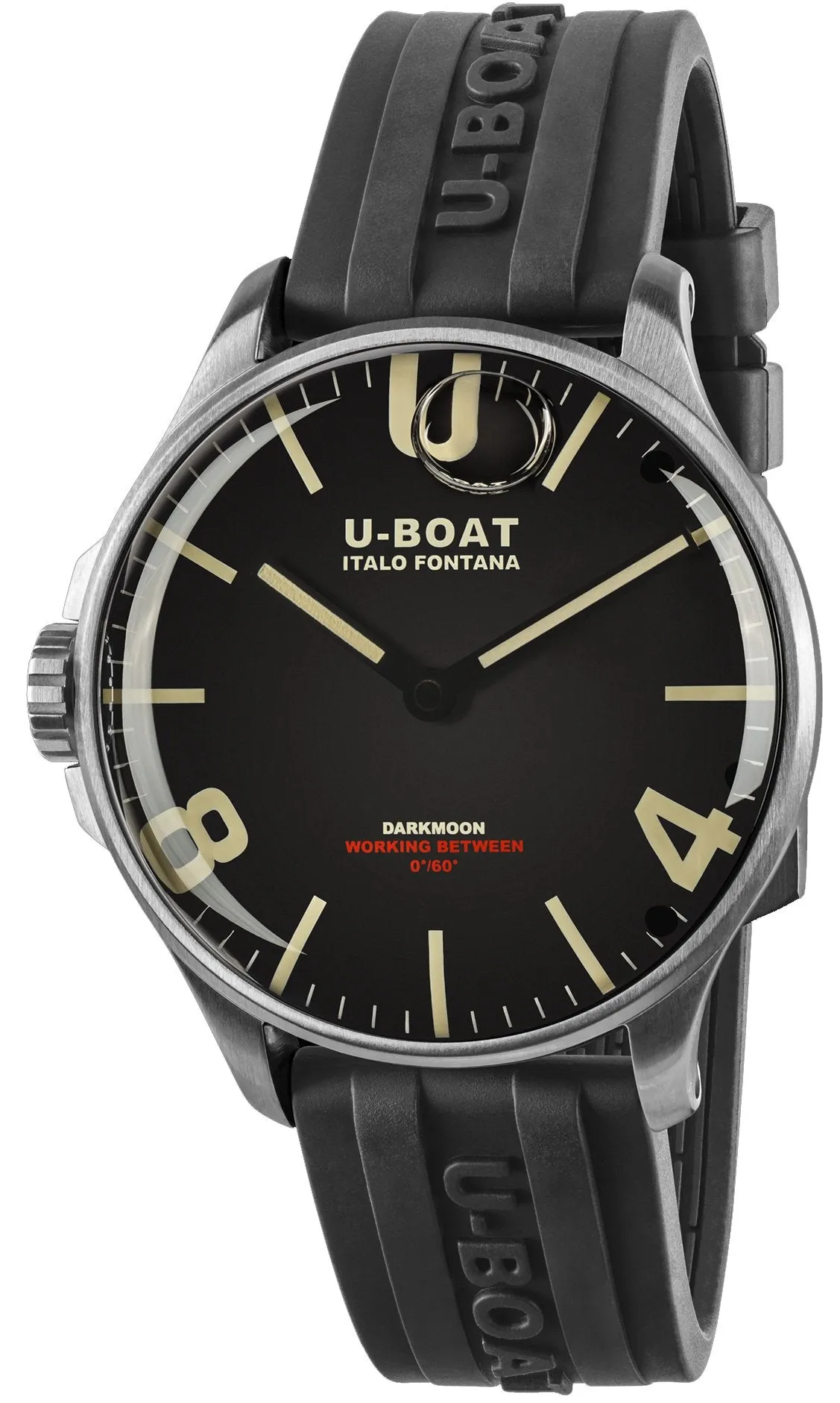 U-Boat Darkmoon 44 Black SS Watch sold by C.W. Sellors