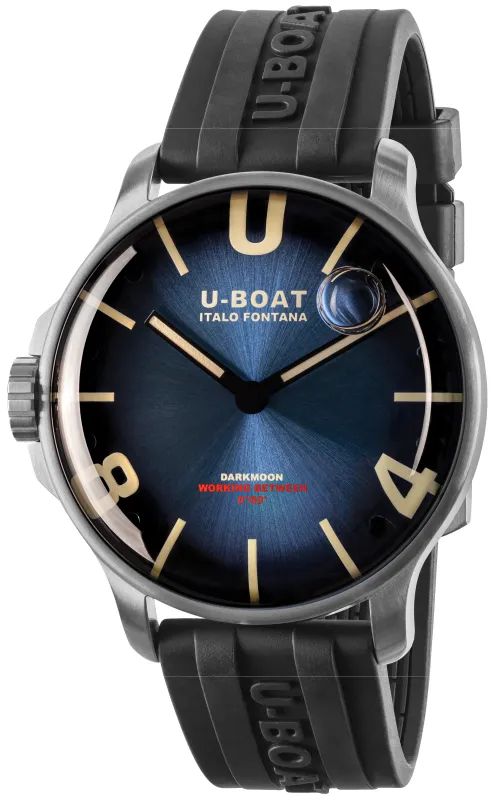 U-Boat Darkmoon Imperial Blue SS Watch made by U-Boat