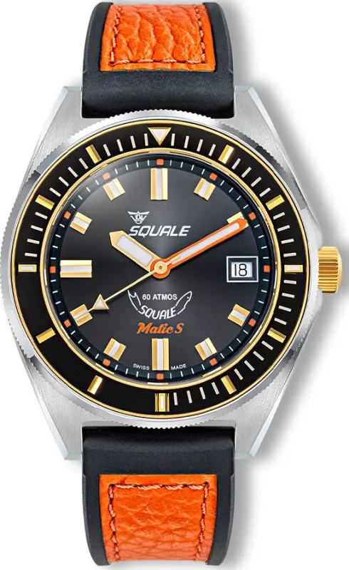 Squale Matic S Two Tone HydroLeather Watch made by C.W. Sellors