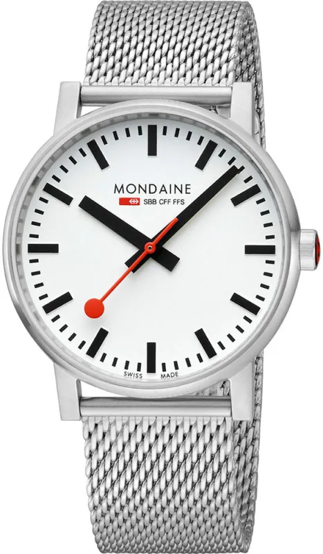 Mondaine Evo2 White Watch made by Mondaine