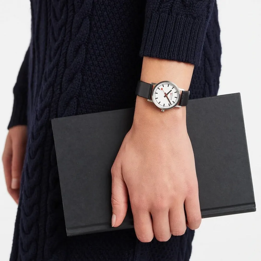 Mondaine Classic Vegan Grape Leather Watch sold by C.W. Sellors product image thumbnail 4