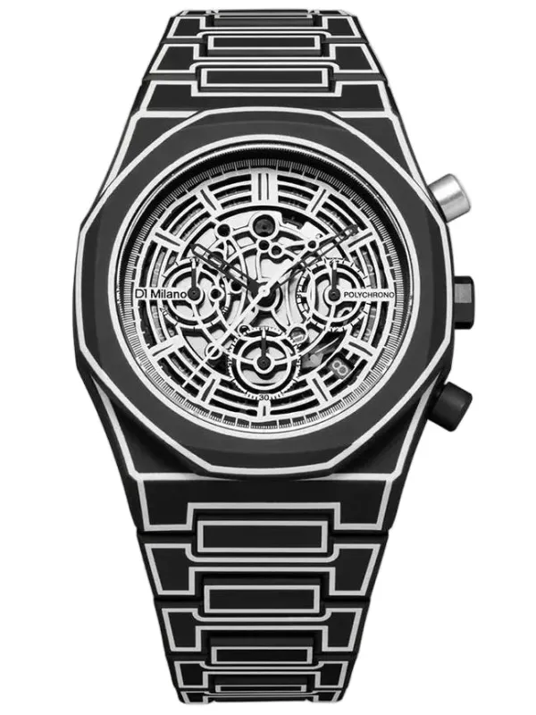 D1 Milano Black Sketch Polychrono Watch made by C.W. Sellors