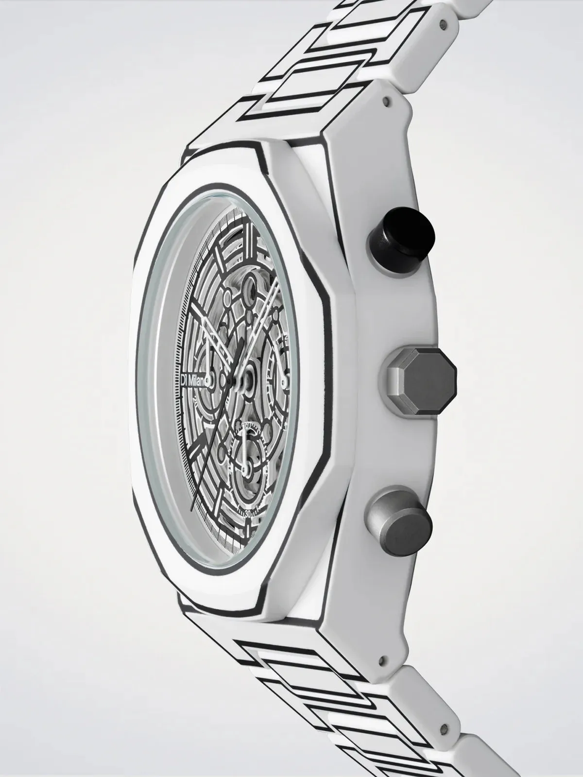 D1 Milano White Sketch Polychrono Watch sold by C.W. Sellors product image thumbnail 3