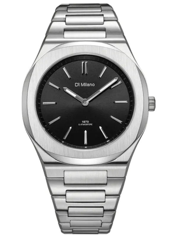 D1 Milano Groovy Black Ultra Thin Watch made by C.W. Sellors