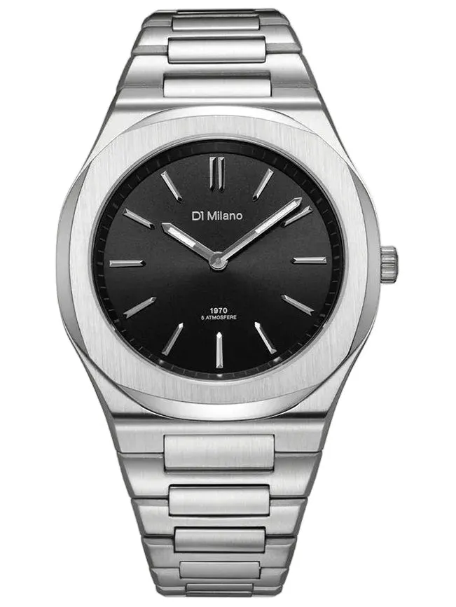 D1 Milano Groovy Black Ultra Thin Watch sold by C.W. Sellors