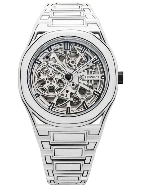 D1 Milano White Sketch Skeleton Watch made by C.W. Sellors