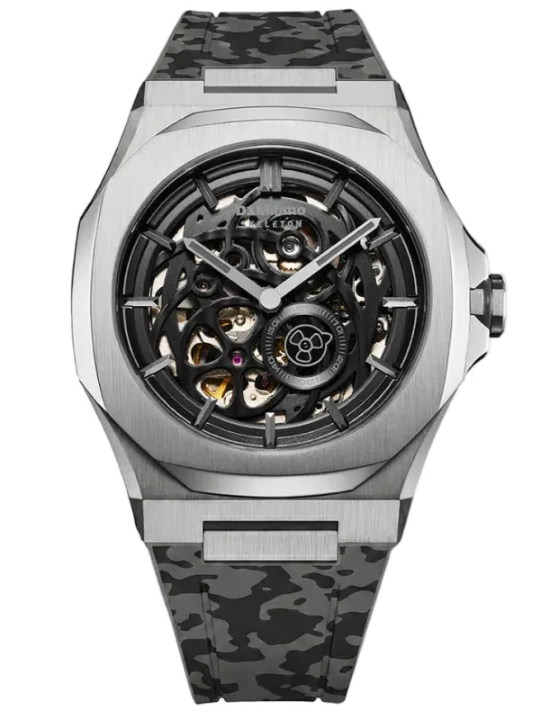 D1 Milano Camo Marvel Skeleton Watch made by C.W. Sellors