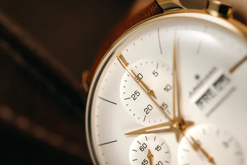 Junghans Meister Chronoscrope Leather Date English sold by C.W. Sellors product image thumbnail 3