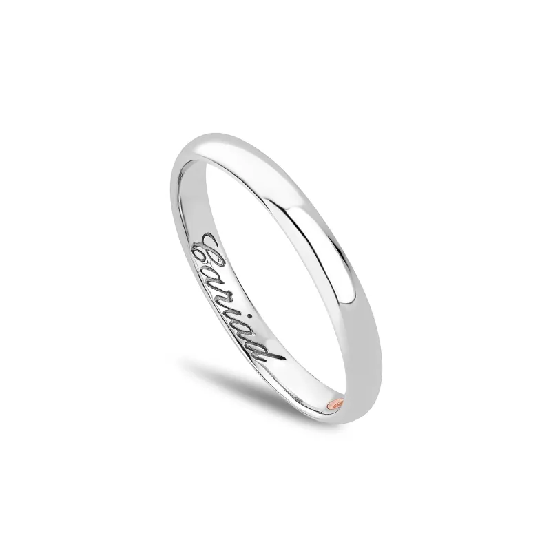 Clogau Promises 9ct White Gold 3mm Wedding Ring made by C.W. Sellors