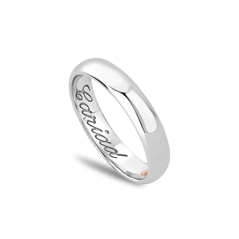 Clogau Promises 9ct Solid White Gold 4mm Wedding Ring made by C.W. Sellors