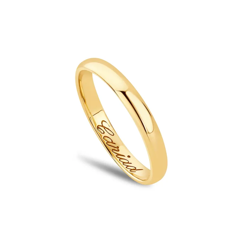 Clogau Promises 9ct Yellow Gold 3mm Wedding Ring made by C.W. Sellors
