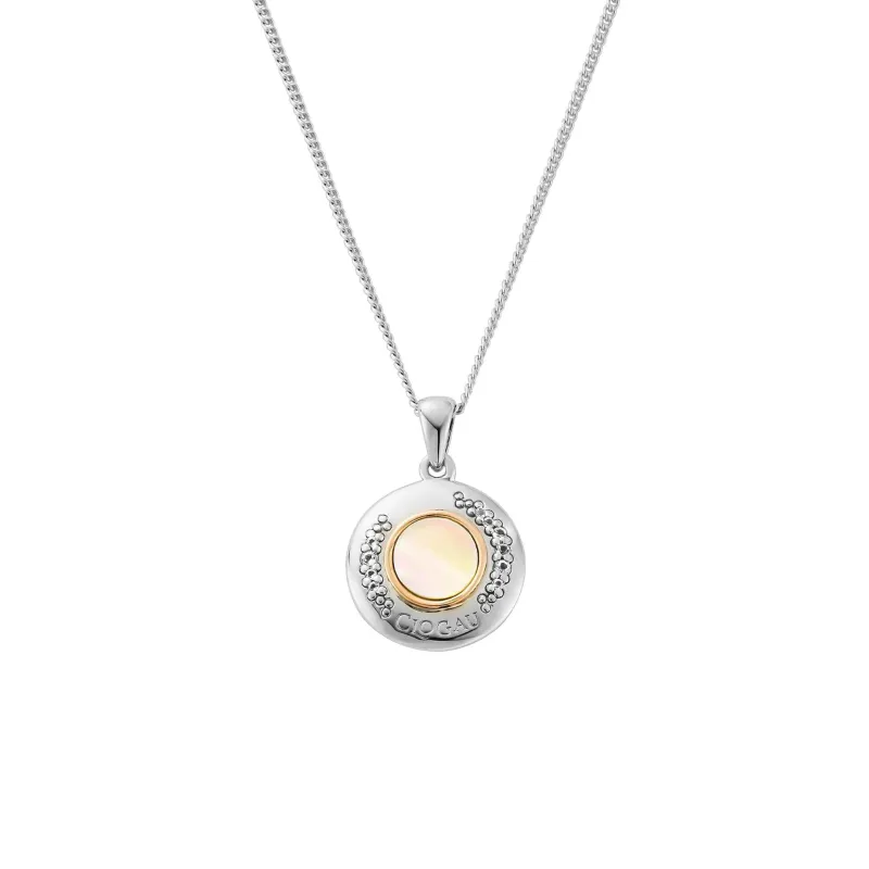 Clogau Celebration Sterling Silver Mother of Pearl and Topaz Pendant made by C.W. Sellors