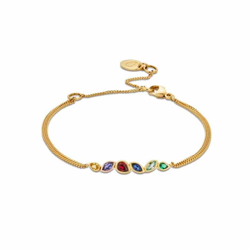 Clogau Cariad 9ct Gold Lab-Grown Multi-Stone Bracelet made by C.W. Sellors
