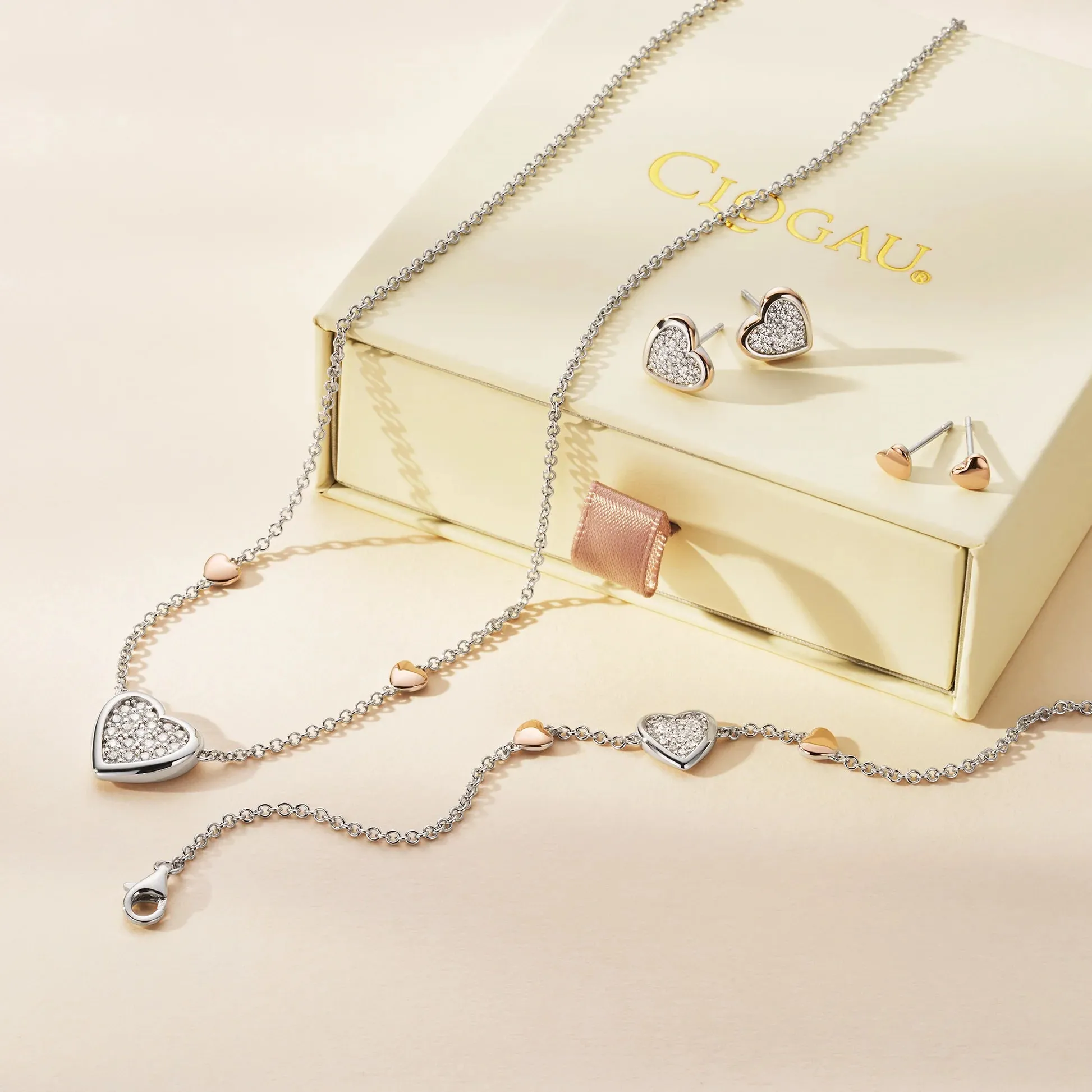 Clogau Forever Yours Sterling Silver Swarovski Zirconia Love Heart Bracelet sold by C.W. Sellors product image thumbnail 4