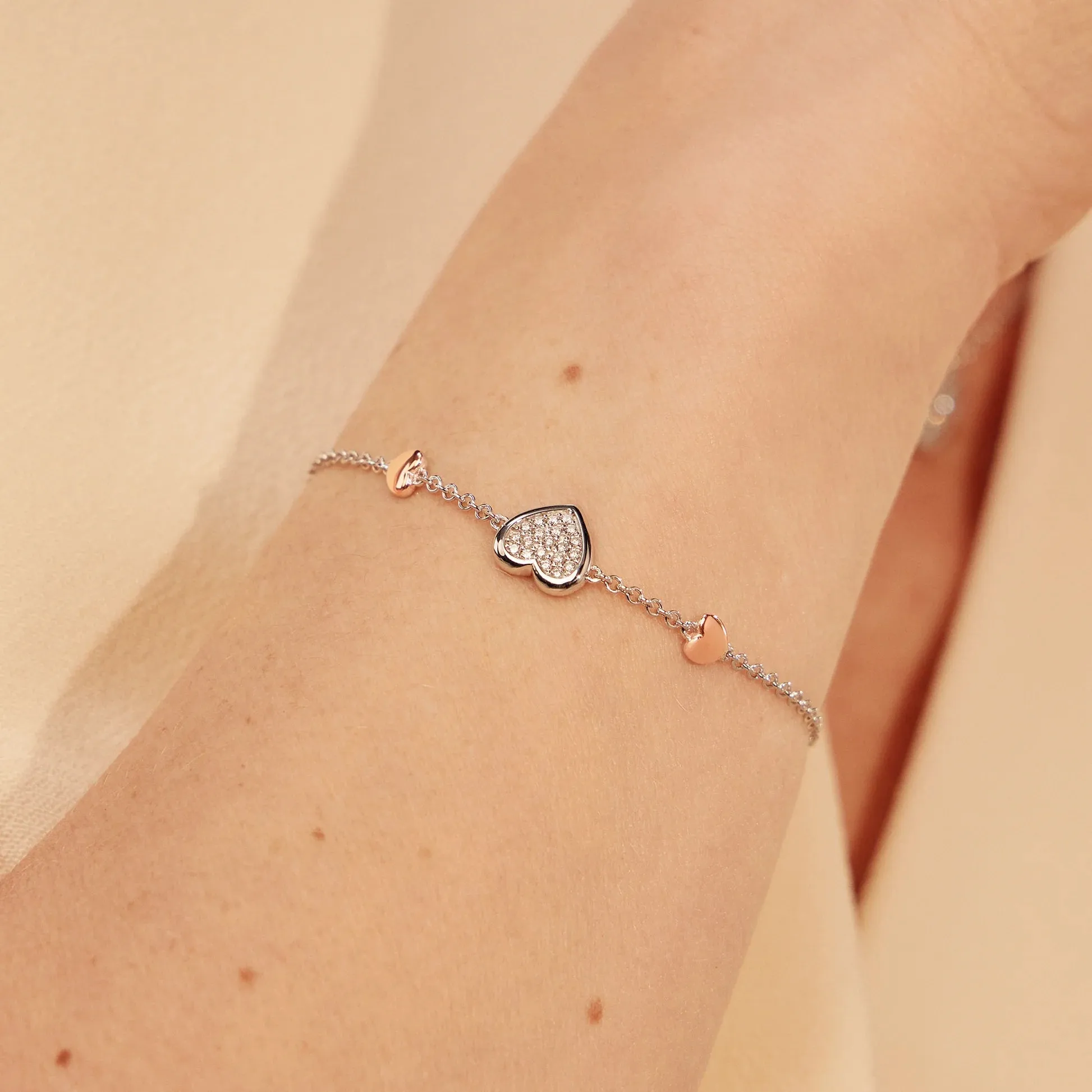 Clogau Forever Yours Sterling Silver Swarovski Zirconia Love Heart Bracelet sold by C.W. Sellors product image thumbnail 3